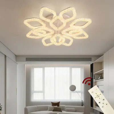 Produktbild von LED Deckenlampe XL-8+4 75cm Deckenleuchte Leuchte Lampe mit Fernbedienung Lichtfarbe/Helligkeit einstellbar dimmbar Deckenlampe LED Deckenleuchte