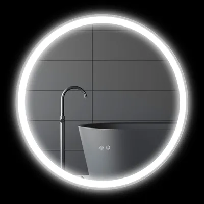 Produktbild von kleankin Badezimmerspiegel, Ø 80 cm Badspiegel mit LED Touch-Schalter