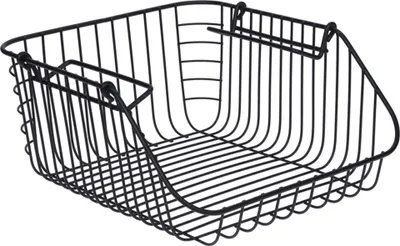 Produktbild von Excellent Houseware-Aufbewahrungskorb, Metall, 30 x 27 x 14 cm, schwarz