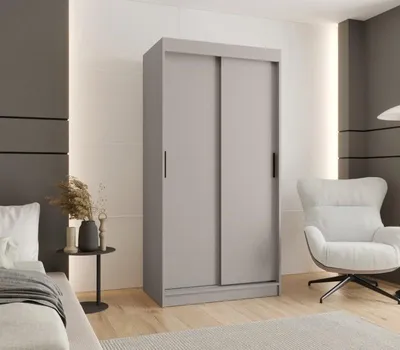 Obrázek produktu pro Šatní skříň s posuvnými dveřmi 100 cm CASANDRA - kašmír
