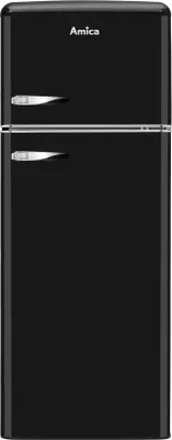 Produktbild von Amica KGC15637MS Doppeltürkühlschrank 162/44L E 144x55x61,5cm Retro matt-sw