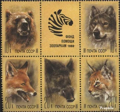 Produktbild von Briefmarken Sowjetunion 1988 Mi 5877-5881 Sechserblock (kompl.Ausg.) postfrisch Wildtiere