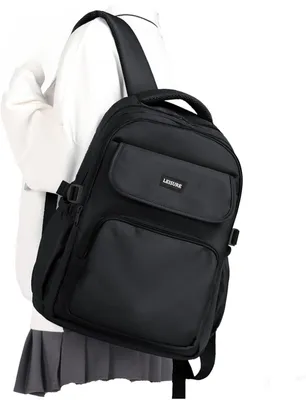 Immagine prodotto di Zaino da giorno, con scomparto per laptop da 14 pollici, impermeabile, nero, ideale per l'uso lavorativo