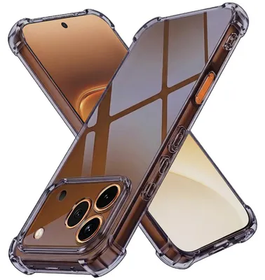 Zdjęcie produktu dla Techsuit Shockproof Clear silikonowe etui do Honor 600 Pro - dymno-czarny