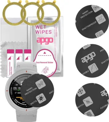Produktbild von apgo 3 Stück Schutzglas, Matt, kompatibel mit Amazfit Verge Smartwatch, Hybrid 8H, Ersatz für Hartglas, Displayschutzglas, Bildschirmschutz, Displayschutz, kratzfest