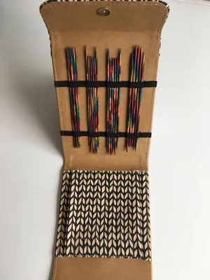 Produktbild von Lana Grossa - Strumpfstricknadel-Set - Design-Holz multicolor alcantara (15 cm)