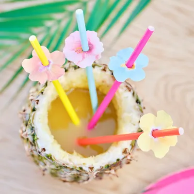 Produktbild von 16 Tropical heat Papier Strohhalme