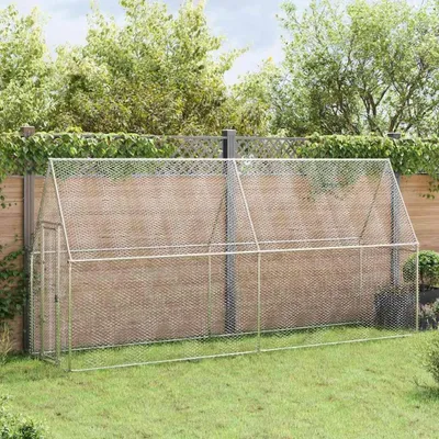 Obrázek produktu pro Kurník – Prostor pro drůbež – Venkovní výběh – Venkovní ohrada – Sada kurníku – Pozinkovaná ocel – 200x100x190 cm