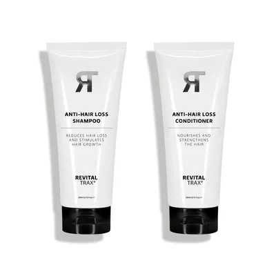 Produktbild von RevitalTrax - Anti-Haarausfall Shampoo und Conditioner - Fördert Haarwachstum - 2x200ml
