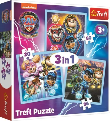 Image de TREFL Puzzle Paw Patrol : Mighty Heroes 3in1 ( 20,36,50 pièces)