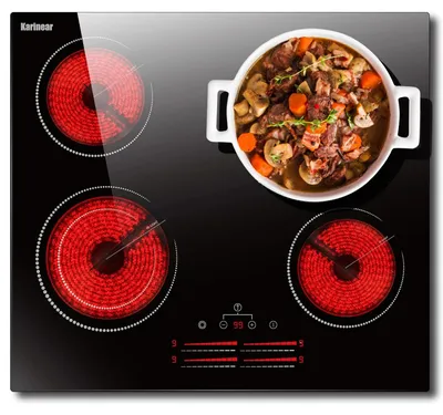 Obrázok produktu pre Sklenená varná doska – vstavaná varná doska KNC-D46663 – 4 varné zóny – 60 cm – 6600 W – dotykové ovládanie – zóna s možnosťou zdvojenia – detská poistka