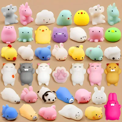 Obrázek produktu pro Sada MOCHI Squishy Squishies GNIOTKI 50 kusů barevných měkkých a pružných antistresových figur pro děti i dospělé