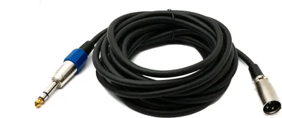 Produktbild von SYSTEM-S Audio Kabel 5 m 6.35 mm Klinke Stecker zu XLR Stecker Adapter in Schwarz