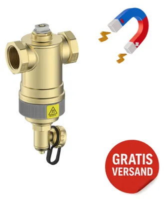 Produktbild von Magnetfilter Schlammabscheider 3/4" 1" 11/4" Heizungsfilter 9000 Gauss IBF-10 Modell: 5/4"