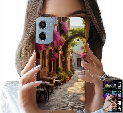 Obrázek produktu pro Etui Do Motorola Moto G06 - Malownicza Uliczka Z Kawiarnią + Szkło