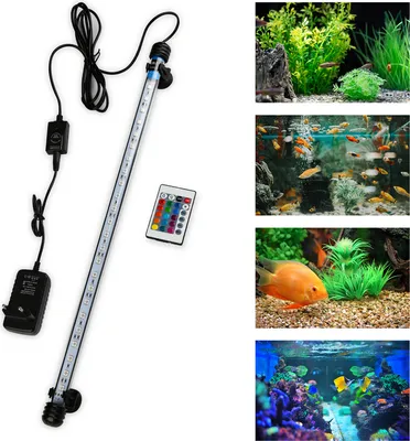 Produktbild von Wolketon LED osvetlenie akvária Fish Tank akvárium lampa pod vodou RGB 18cm