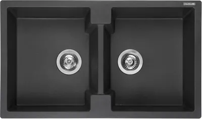 Produktbild von Reginox Amsterdam 20 Küchenspüle mit Doppelbecken schwarz metallic