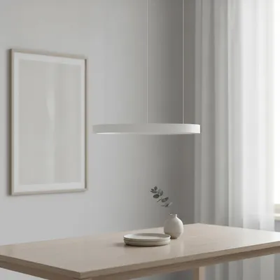 Productafbeelding van Design hanglamp Elowen wit Ø 60cm, AI-gegenereerde afbeelding
