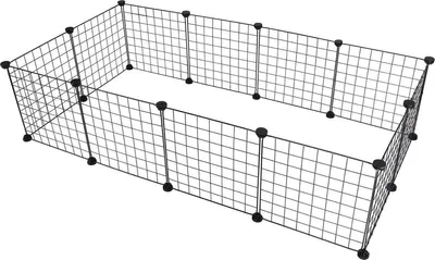 Obrázek produktu pro Venkovní výběh Bolt Edge - Nastavitelný - Pro králíky, kočky nebo štěňata - 145x75x35cm - Robustní kov, černý