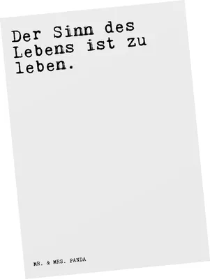 Produktbild von Mr. & Mrs. Panda Postkarte Der Sinn des Lebens... - Weiß - Geschenk, einzelkarte, Lebens, Sprüche, bildkarte, Ansichtskarten, Weisheit, Sinnhaftigkeit, Weise, Grußkarte