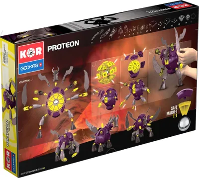Zdjęcie produktu dla Geomag Proteon Vulkram 103 pcs, Zabawka z magnesem neodymowym, 5 lat(a), Wielobarwny