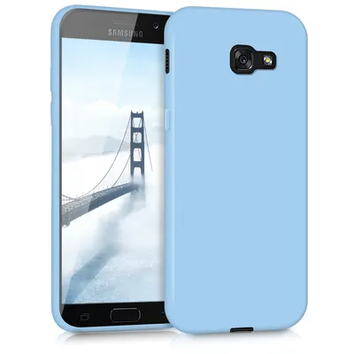 Produktbild von kwmobile Hülle kompatibel mit Samsung Galaxy A5 (2017) Hülle - weiches TPU Silikon Case - Cover geeignet für kabelloses Laden - Hellblau matt
