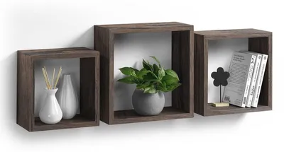 Produktbild von Wandregale, 3er-Set, quadratisch