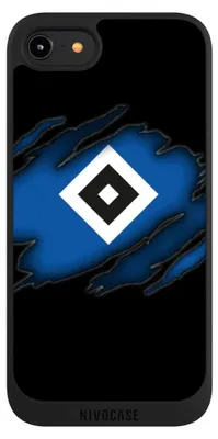 Produktbild von NIVOCASE Handyhülle für Apple iPhone 7  Hülle NIVOpure Case Schwarz HSV Hamburger SV Offizielles Lizenzprodukt