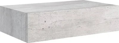 Produktbild von Wandregal mit Schublade Betongrau 40x23,5x10 cm MDF