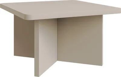 Image de Selsey Qubeo - Table basse 60 cm, carrée avec piètement croisé, gris cachemire