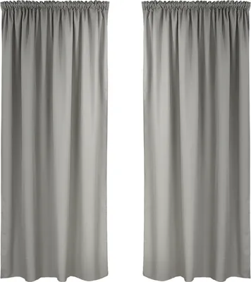 Produktbild von Matte Vorhänge 145x250 cm AUF BAND Gardine Band- Dunkelgrau (der preis ist für ein stück)