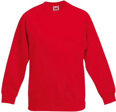 Produktbild von Fruit of the Loom - Kids  Raglan Sweat - Red - 164