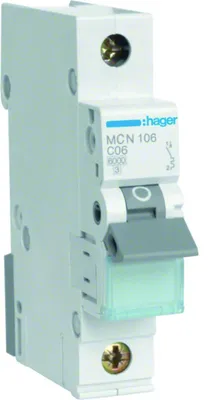 Immagine prodotto di Interruttore automatico 1P C 6A 6kA AC MCN106E