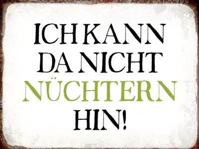 Produktbild von vianmo Holzschild 30x40 cm ich kann da nicht nüchtern hin