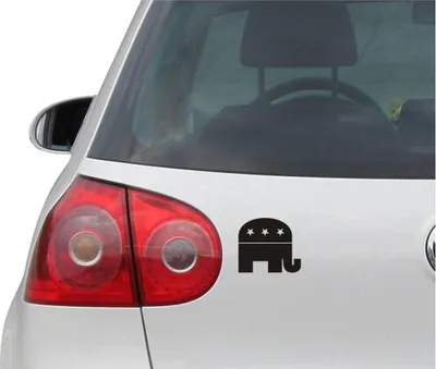 Produktbild von Aufkleber / Autoaufkleber - JDM - Die cut - REPUBLICAN SYMBOL Decal Auto Fenster Laptop Sticker - schwarz - 104mmx88mm