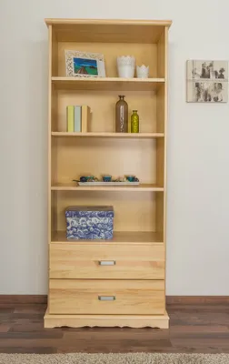 Produktbild von Standregal, 80 cm breit, Kiefer Holz-Massiv, Farbe: Natur