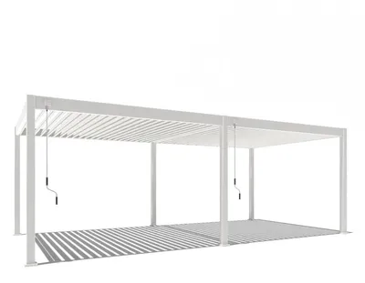 Immagine prodotto di Pergola Weide Deluxe interamente in alluminio, 3,6x7,2 m, con tetto a lamelle, indipendente, bianca