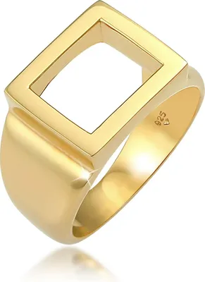 Produktbild von KUZZOI Herren Ring 925er Sterlingsilber Siegelring rechteckig minimalistisch