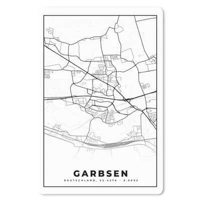 Obrázek produktu pro Podložka pod myš - Mapa - Garbsen - Mapa města - 18x27cm - Podložka pod myš