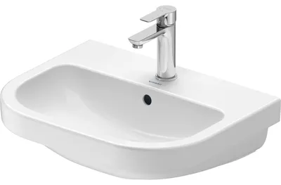 Produktbild von Duravit D-Code 2.0 Waschtisch, 550x430mm, mit Überlauf, Weiß, Hochglanz, 1 Stk.