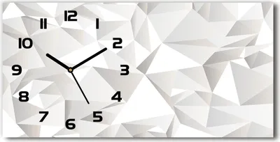 Produktbild von Wanduhr aus Glas – 60x30 cm - Glasbild - Glasuhr - Gehärtetes Glas - schwarze-zeiger - Abstrakter Hintergrund