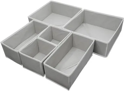 Immagine prodotto di Organizer per vestiti, grigio, 6 pezzi, Falter, per armadi e cassetti