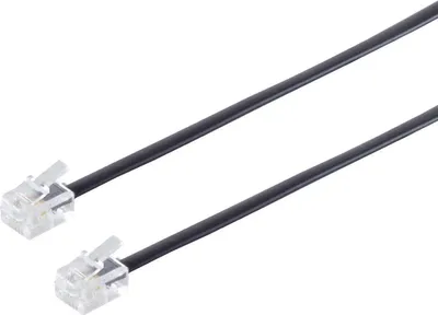 Produktbild von helos Anschlusskabel 6P4C/6P4C, 4-adrig, 1,5 m, RJ11/RJ11