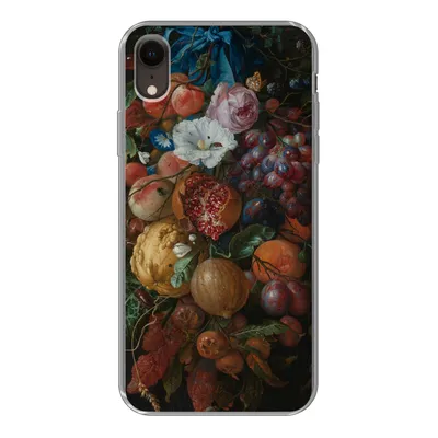 Produktbild von MuchoWow® Handyhülle Schutzhülle Hülle für iPhone XR Früchte und Blumen - Gemälde von Jan Davidsz. de Heem Silikon Softcase Handy Hülle - Schutzdeckel