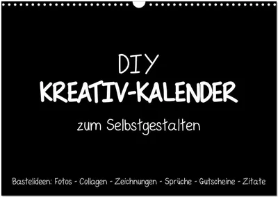 Produktbild von Bastelkalender: DIY Kreativ-Kalender -schwarz- (Wandkalender 2026 DIN A3 quer), CALVENDO Monatskalender