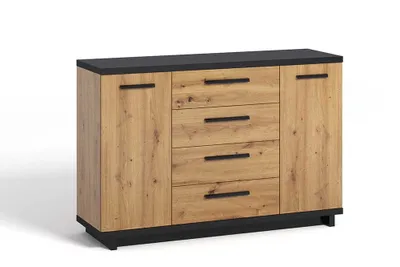 Zdjęcie produktu dla Komoda INES IN-01 135 Dąb Artisan 4-Szuflady