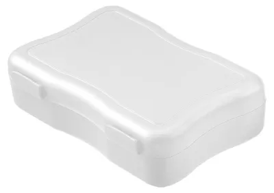 Produktbild von Brotdose "Wave" klein - BPA-freie Lunchbox mit Klickverschluss - Nachhaltige Pausenbox  Germany für Kinder in Schule & Kindergarten - Weiß