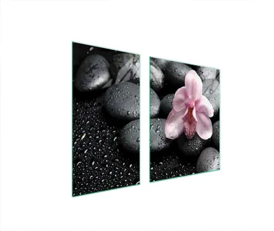 Produktbild von Herdabdeckplatten 2 teilig 90x52 Glaskeramikkochfeld Abdeckung Glas Schneidebrett Orchidee Rosa