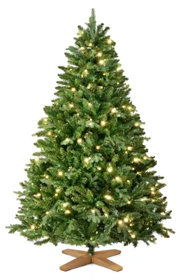 Produktbild von MerryTree Premium knstlicher Weihnachtsbaum 180 cm - Weihnachtsbaum knstlich aus naturgetreuem PVC + PE - Spritzguss Mix - Mit Beleuchtung