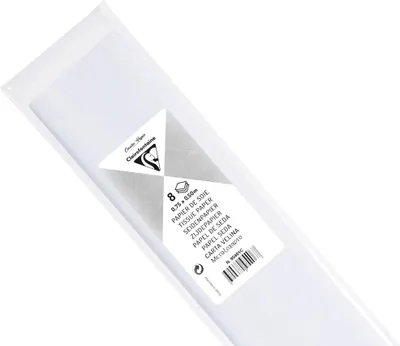 Produktbild von Clairefontaine 10x Seidenpapier, Pkg 8 Bogen 18g im Format 50x75cm Weiß 95401C